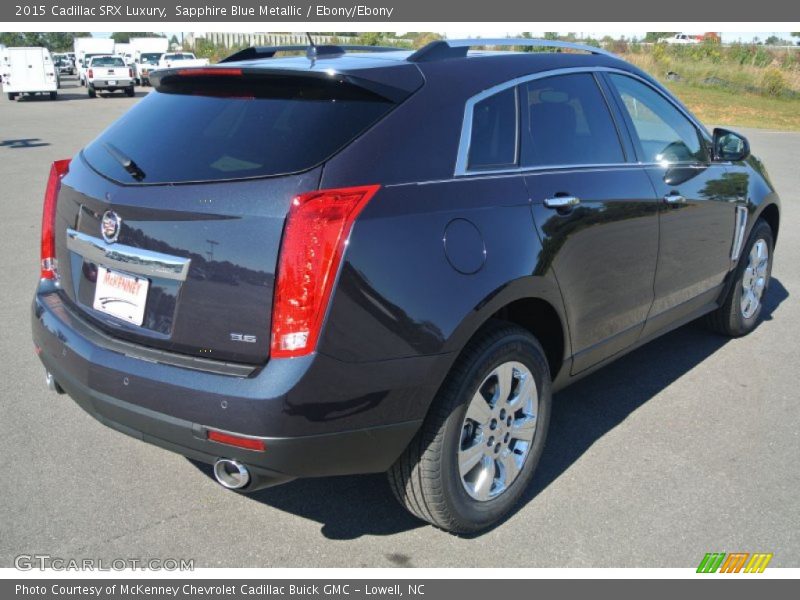 Sapphire Blue Metallic / Ebony/Ebony 2015 Cadillac SRX Luxury