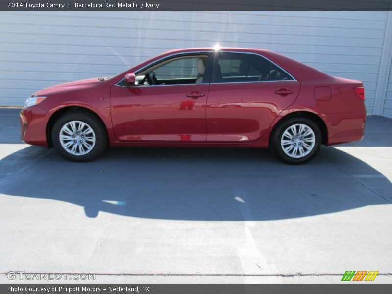 Barcelona Red Metallic / Ivory 2014 Toyota Camry L