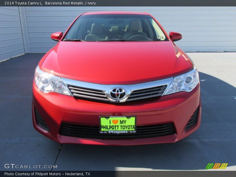 Barcelona Red Metallic / Ivory 2014 Toyota Camry L