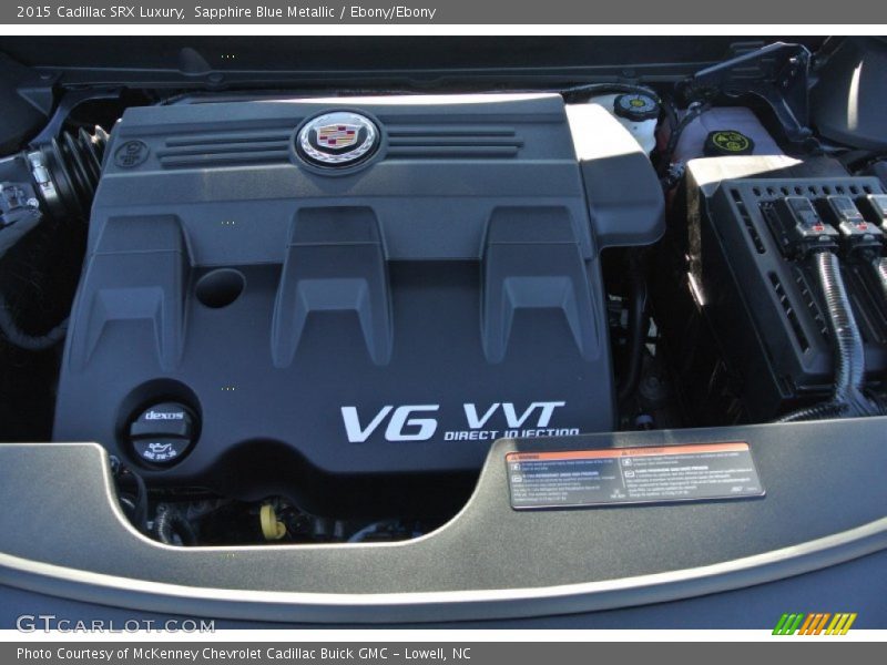 Sapphire Blue Metallic / Ebony/Ebony 2015 Cadillac SRX Luxury