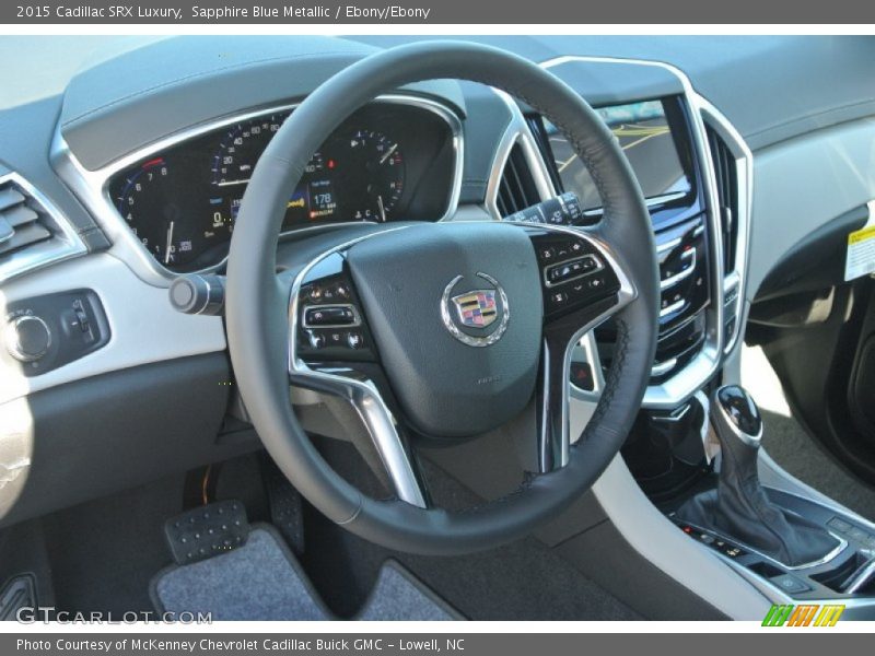 Sapphire Blue Metallic / Ebony/Ebony 2015 Cadillac SRX Luxury