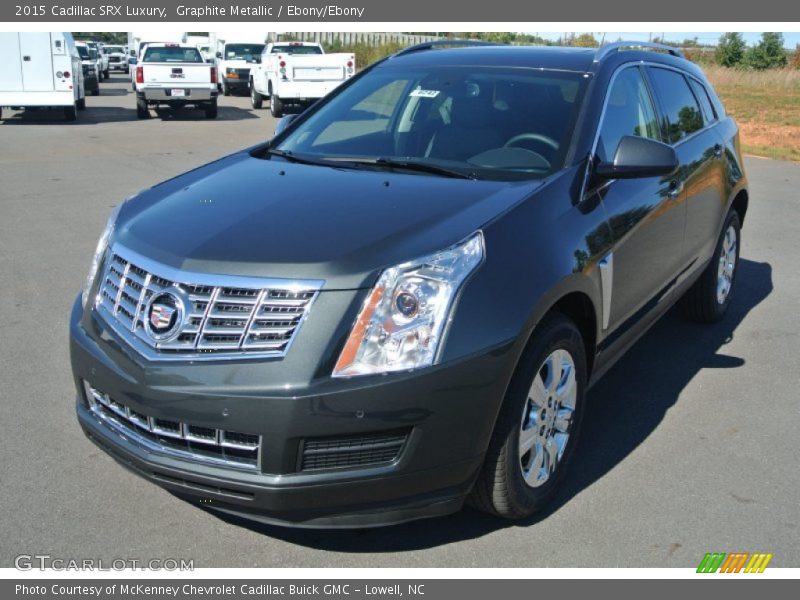 Graphite Metallic / Ebony/Ebony 2015 Cadillac SRX Luxury