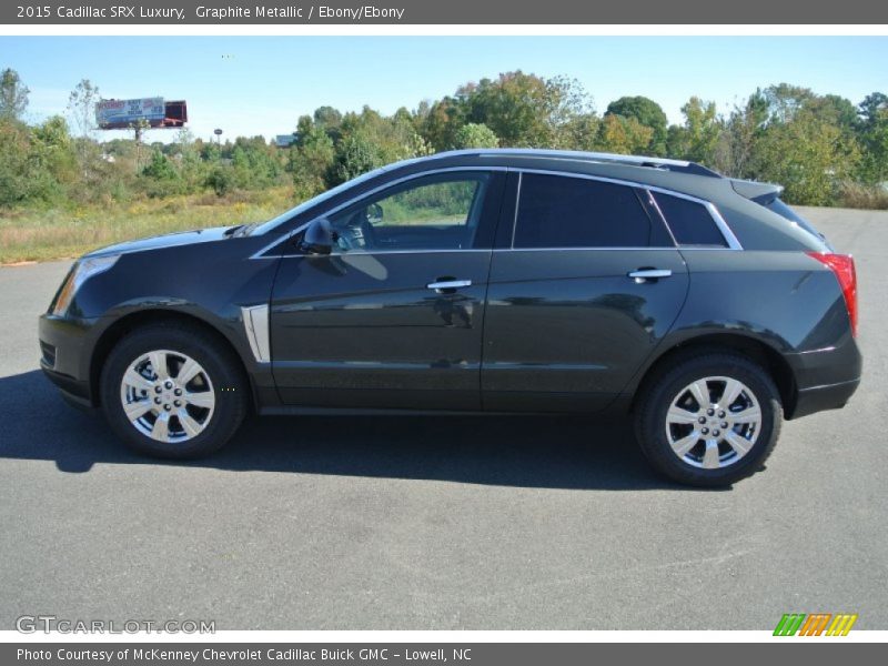 Graphite Metallic / Ebony/Ebony 2015 Cadillac SRX Luxury