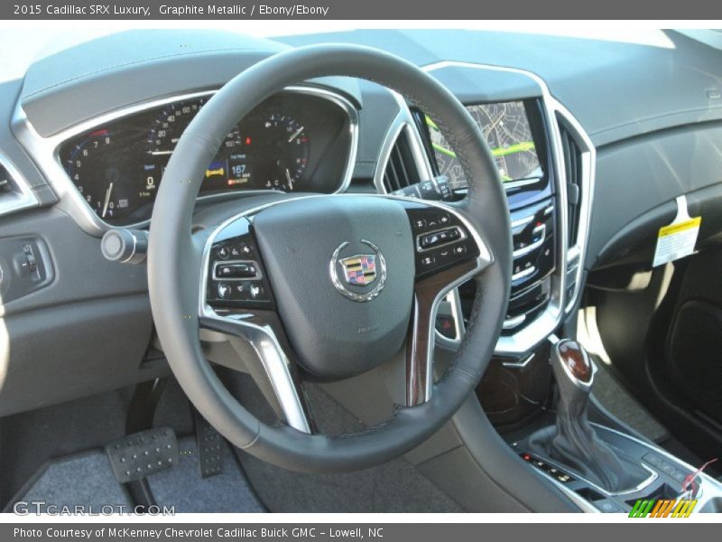 Graphite Metallic / Ebony/Ebony 2015 Cadillac SRX Luxury