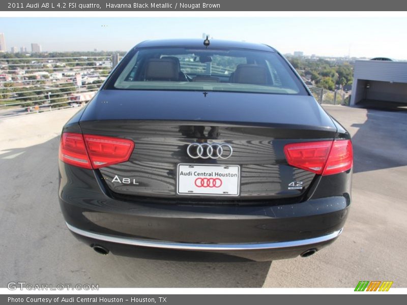 Havanna Black Metallic / Nougat Brown 2011 Audi A8 L 4.2 FSI quattro