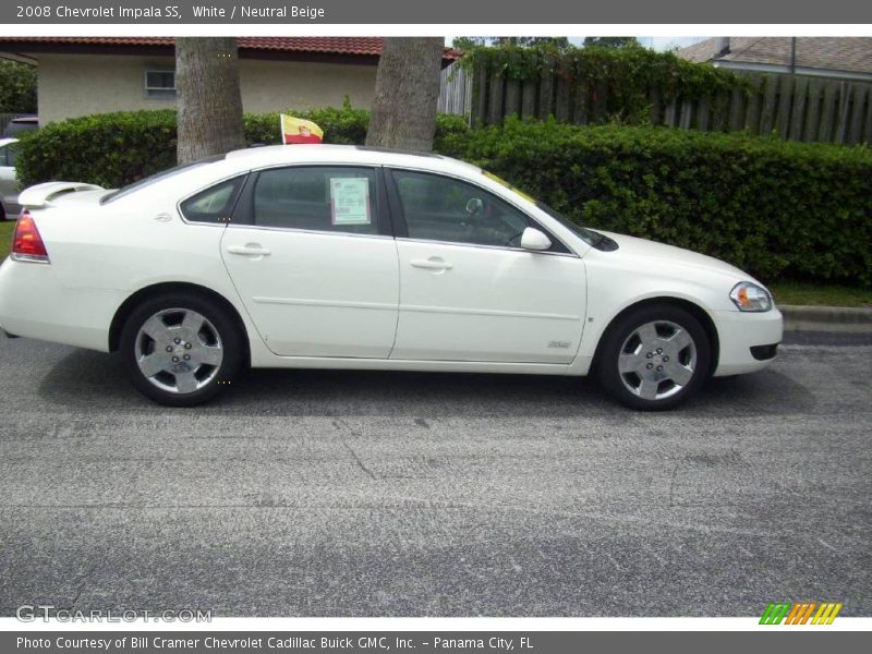 White / Neutral Beige 2008 Chevrolet Impala SS