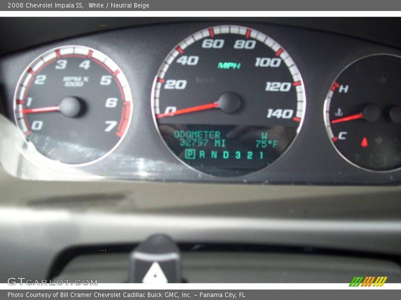 White / Neutral Beige 2008 Chevrolet Impala SS