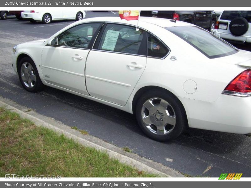 White / Neutral Beige 2008 Chevrolet Impala SS