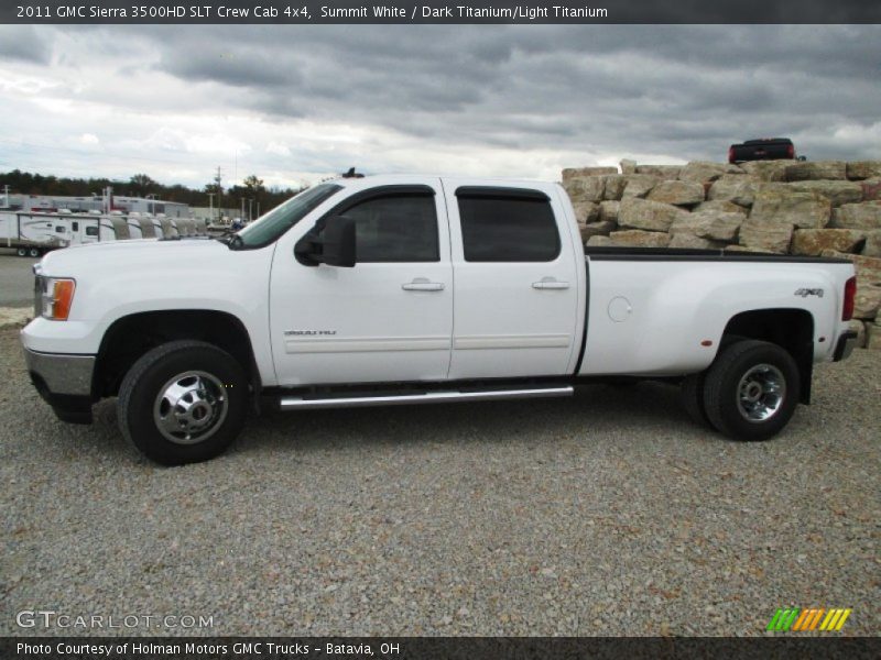 Summit White / Dark Titanium/Light Titanium 2011 GMC Sierra 3500HD SLT Crew Cab 4x4