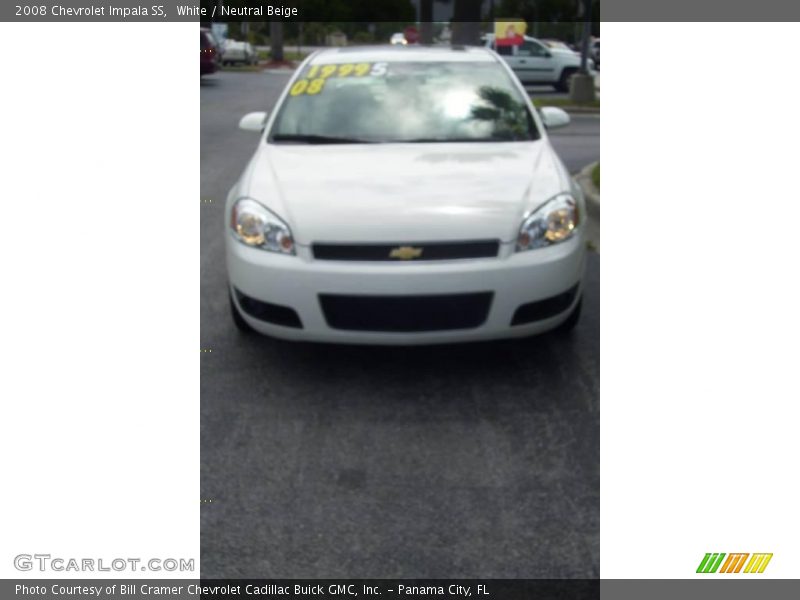 White / Neutral Beige 2008 Chevrolet Impala SS
