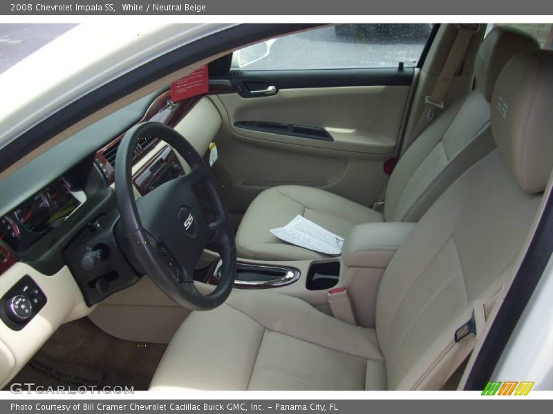 White / Neutral Beige 2008 Chevrolet Impala SS