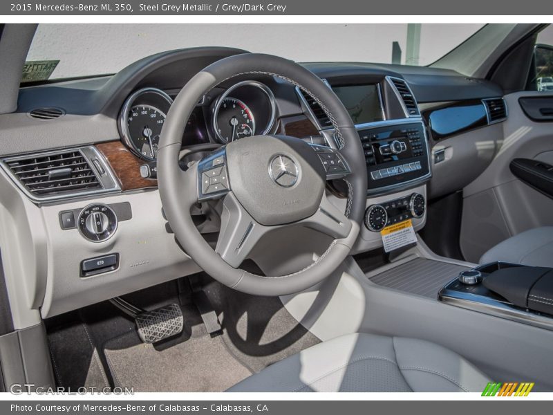 Steel Grey Metallic / Grey/Dark Grey 2015 Mercedes-Benz ML 350