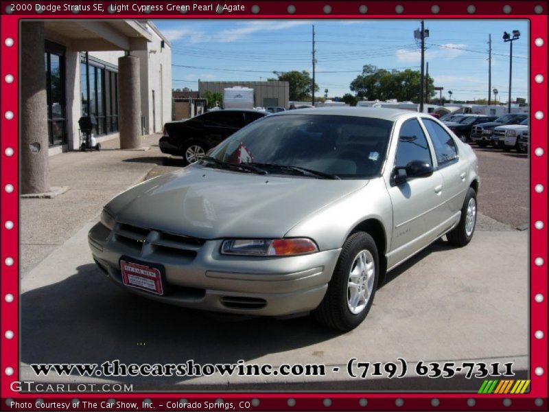 Light Cypress Green Pearl / Agate 2000 Dodge Stratus SE