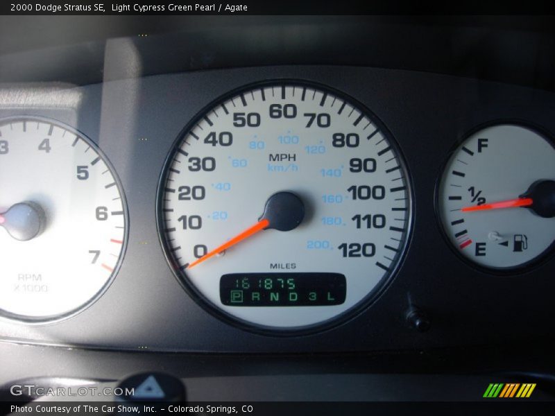 Light Cypress Green Pearl / Agate 2000 Dodge Stratus SE