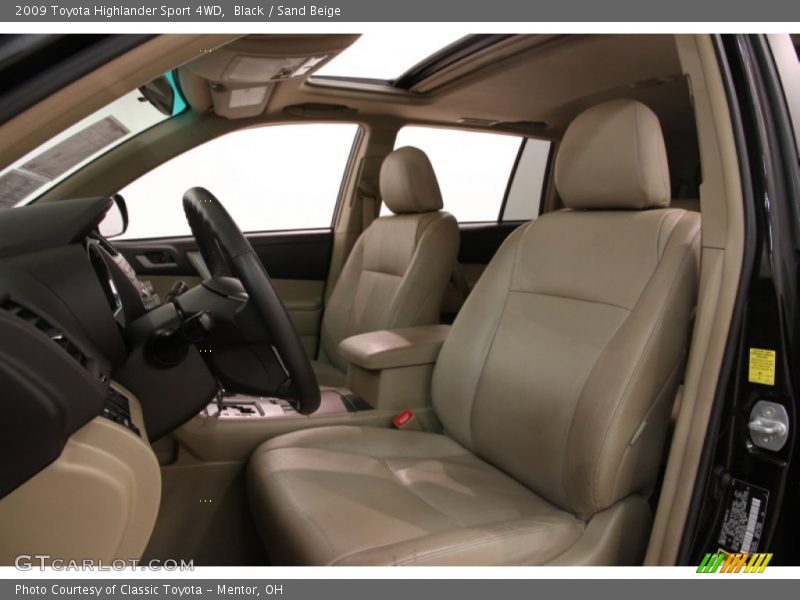 Black / Sand Beige 2009 Toyota Highlander Sport 4WD