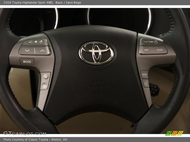 Black / Sand Beige 2009 Toyota Highlander Sport 4WD