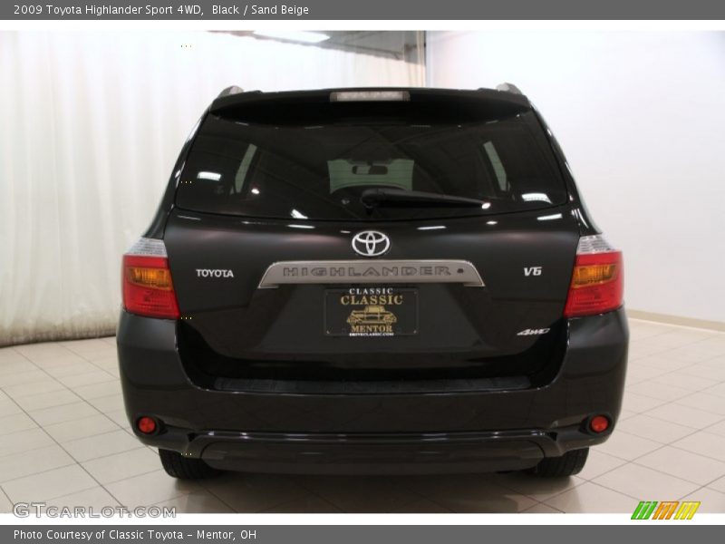 Black / Sand Beige 2009 Toyota Highlander Sport 4WD