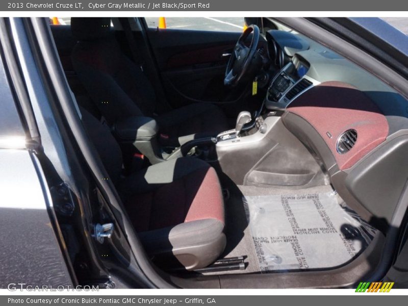 Cyber Gray Metallic / Jet Black/Sport Red 2013 Chevrolet Cruze LT