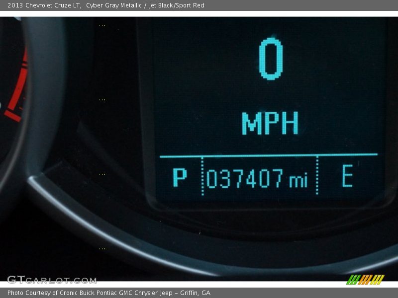 Cyber Gray Metallic / Jet Black/Sport Red 2013 Chevrolet Cruze LT