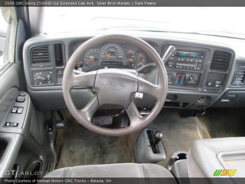 Silver Birch Metallic / Dark Pewter 2006 GMC Sierra 2500HD SLE Extended Cab 4x4