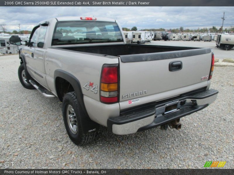 Silver Birch Metallic / Dark Pewter 2006 GMC Sierra 2500HD SLE Extended Cab 4x4