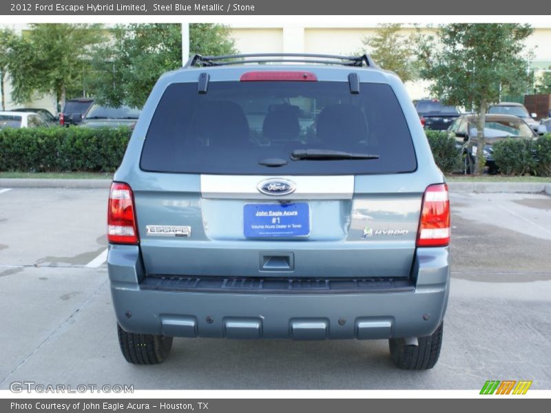 Steel Blue Metallic / Stone 2012 Ford Escape Hybrid Limited