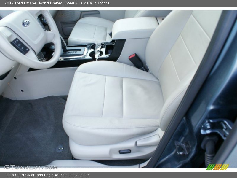 Steel Blue Metallic / Stone 2012 Ford Escape Hybrid Limited