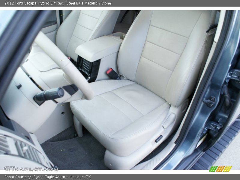 Steel Blue Metallic / Stone 2012 Ford Escape Hybrid Limited