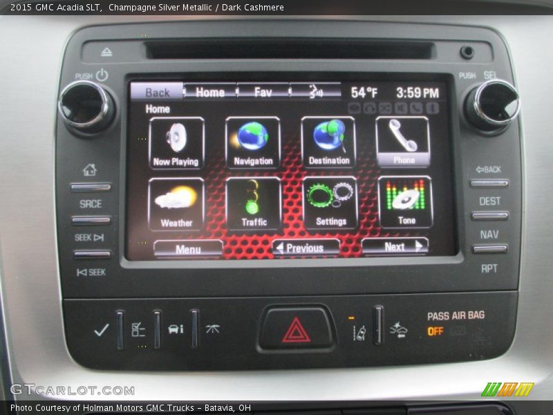 Champagne Silver Metallic / Dark Cashmere 2015 GMC Acadia SLT