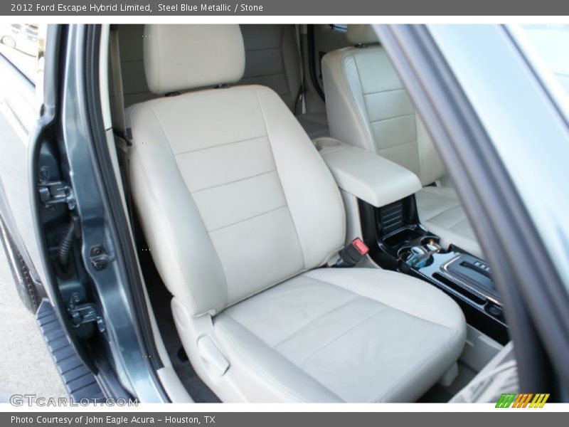 Steel Blue Metallic / Stone 2012 Ford Escape Hybrid Limited