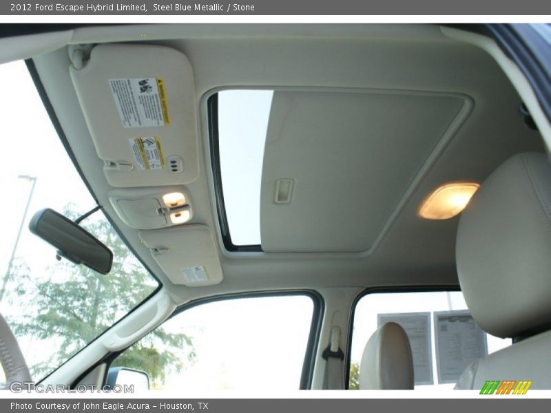 Steel Blue Metallic / Stone 2012 Ford Escape Hybrid Limited