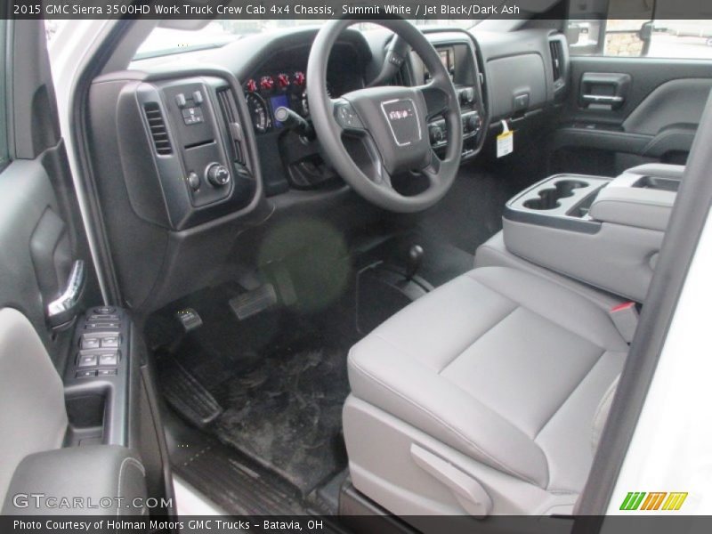Summit White / Jet Black/Dark Ash 2015 GMC Sierra 3500HD Work Truck Crew Cab 4x4 Chassis
