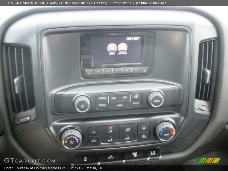 Summit White / Jet Black/Dark Ash 2015 GMC Sierra 3500HD Work Truck Crew Cab 4x4 Chassis