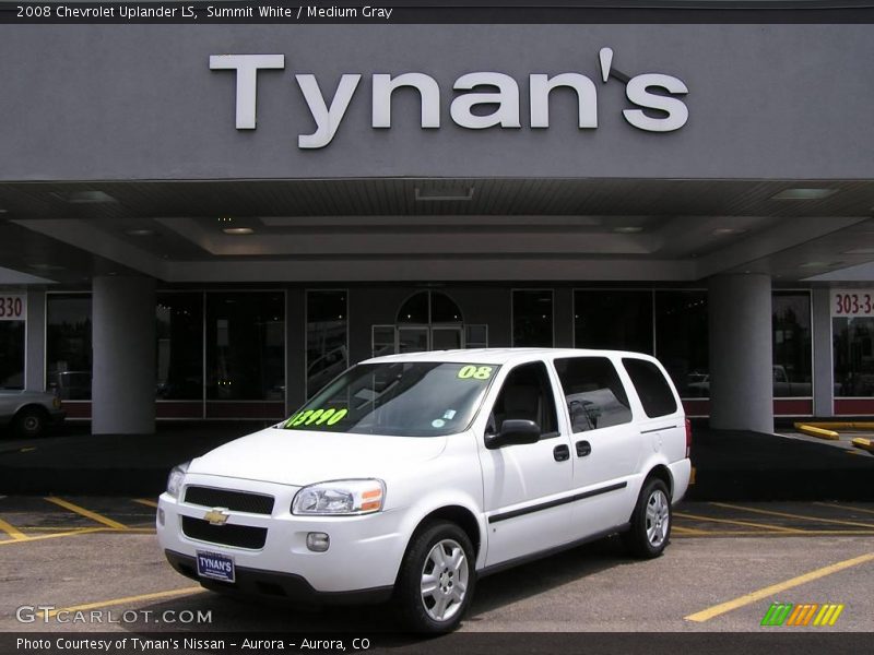 Summit White / Medium Gray 2008 Chevrolet Uplander LS