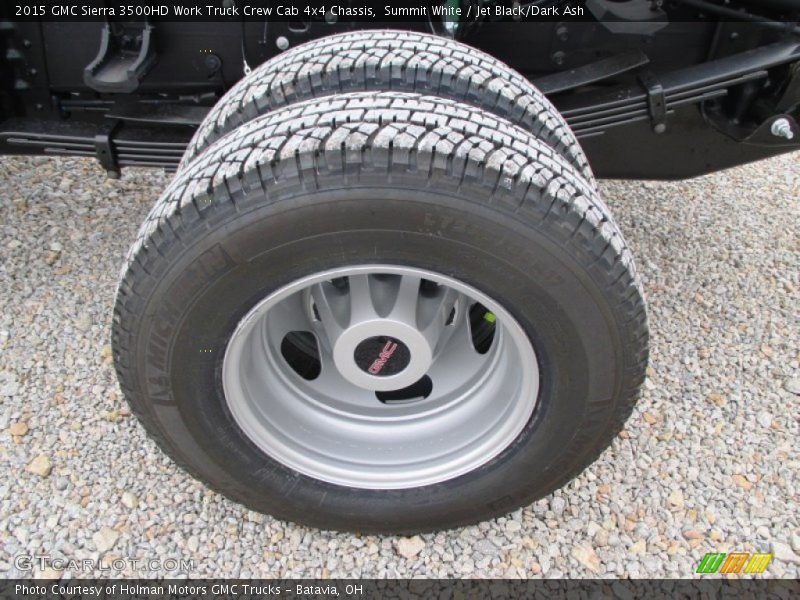 Summit White / Jet Black/Dark Ash 2015 GMC Sierra 3500HD Work Truck Crew Cab 4x4 Chassis