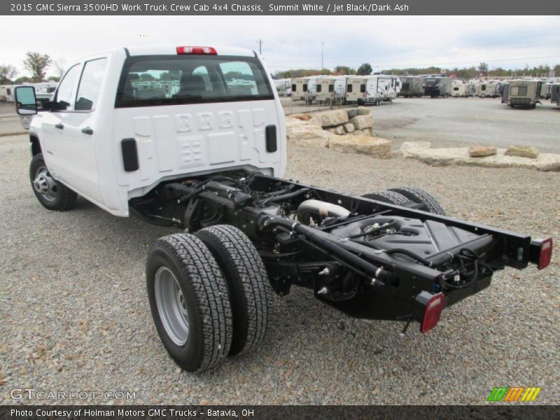Summit White / Jet Black/Dark Ash 2015 GMC Sierra 3500HD Work Truck Crew Cab 4x4 Chassis