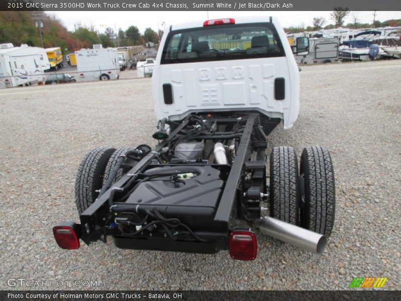 Summit White / Jet Black/Dark Ash 2015 GMC Sierra 3500HD Work Truck Crew Cab 4x4 Chassis