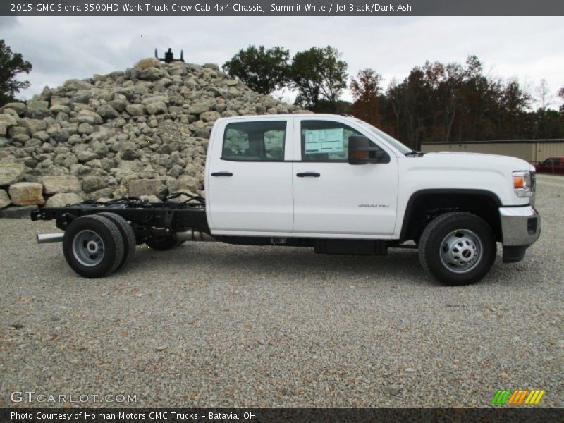 Summit White / Jet Black/Dark Ash 2015 GMC Sierra 3500HD Work Truck Crew Cab 4x4 Chassis