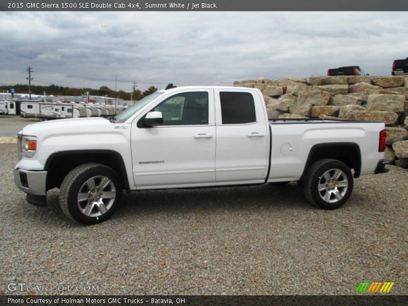 Summit White / Jet Black 2015 GMC Sierra 1500 SLE Double Cab 4x4