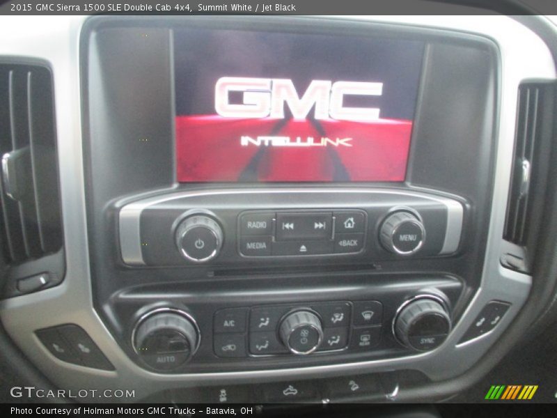 Summit White / Jet Black 2015 GMC Sierra 1500 SLE Double Cab 4x4