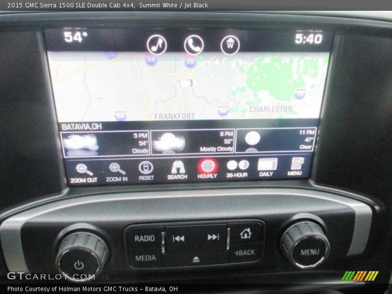 Summit White / Jet Black 2015 GMC Sierra 1500 SLE Double Cab 4x4