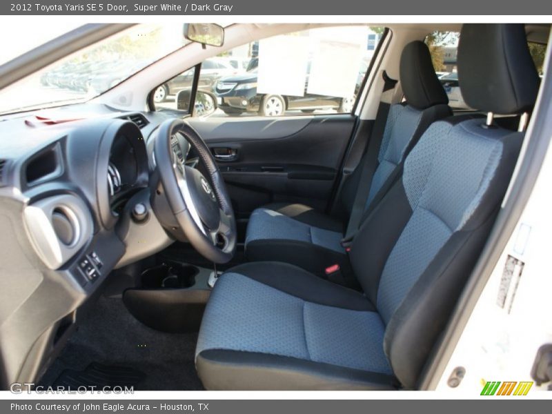 Super White / Dark Gray 2012 Toyota Yaris SE 5 Door