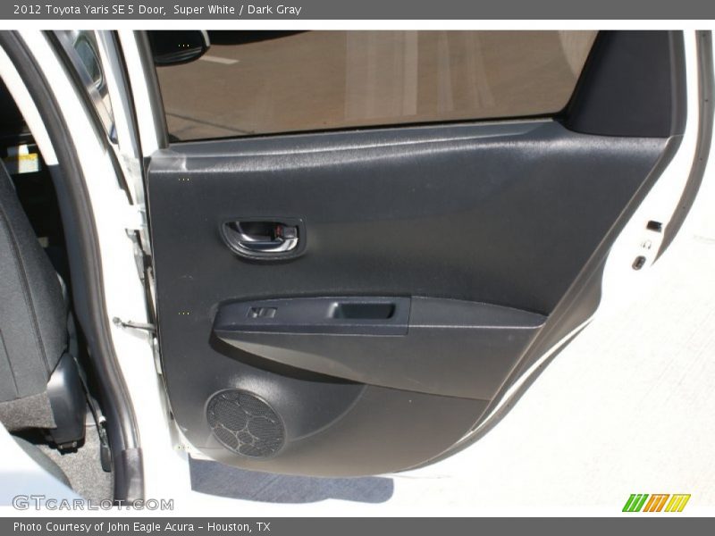 Super White / Dark Gray 2012 Toyota Yaris SE 5 Door