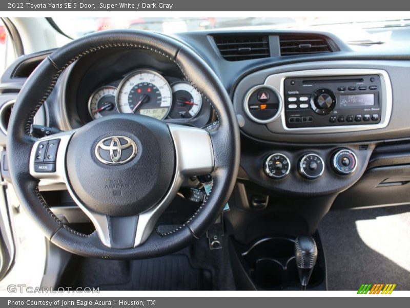 Super White / Dark Gray 2012 Toyota Yaris SE 5 Door