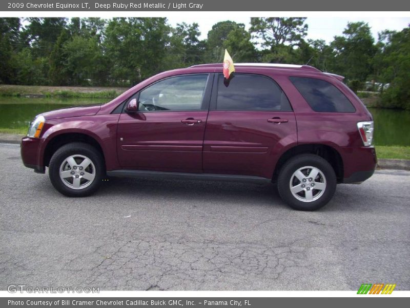 Deep Ruby Red Metallic / Light Gray 2009 Chevrolet Equinox LT