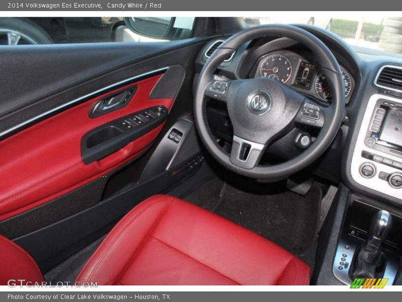 Candy White / Red 2014 Volkswagen Eos Executive
