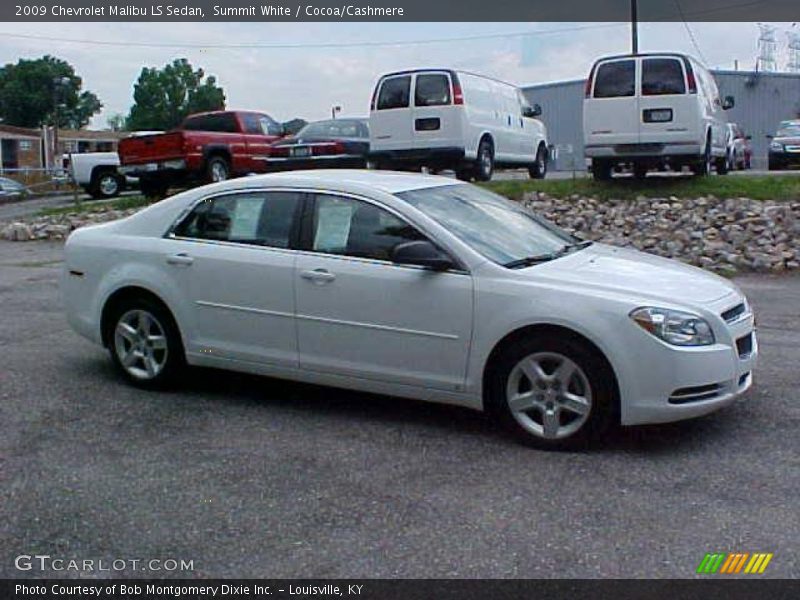 Summit White / Cocoa/Cashmere 2009 Chevrolet Malibu LS Sedan