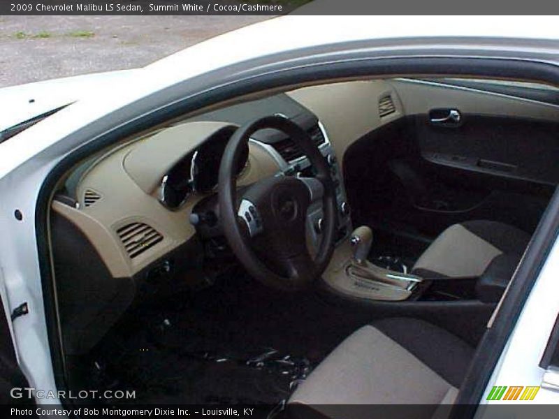 Summit White / Cocoa/Cashmere 2009 Chevrolet Malibu LS Sedan