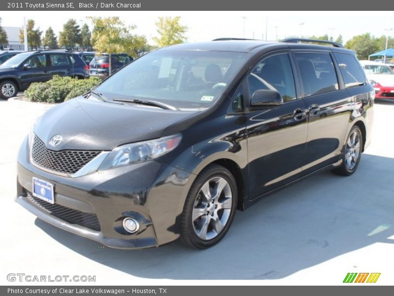 Black / Dark Charcoal 2011 Toyota Sienna SE