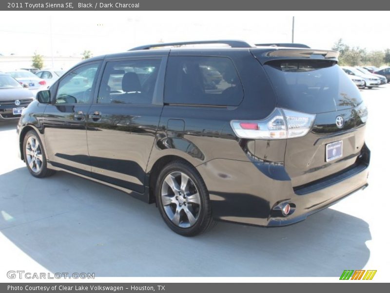 Black / Dark Charcoal 2011 Toyota Sienna SE